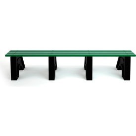 Sport 8' Recycled Plastic Bench, Green/Black Frame