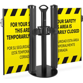Plus Dual Mobile Stand, Push-Through Latch, PrePrinted Yellow