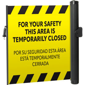 ZonePro Plus Universal Mounted Barrier, Industrial Hook, PrePrinted Yellow