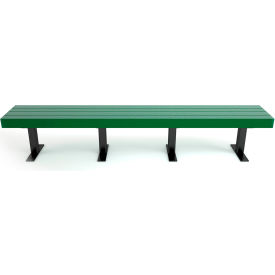 Trailside 8' Recycled Plastic Bench, Green/Black Frame