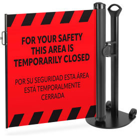 Plus Single Mobile Stand, PrePrinted Red, Push-Through Latch