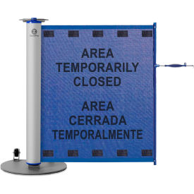 Single Mobile Stand, Mesh PrePrinted Blue