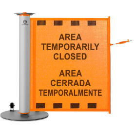Single Mobile Stand, Mesh PrePrinted Orange