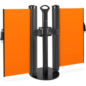 Plus Dual Mobile Stand, Industrial Hook, Blank Orange