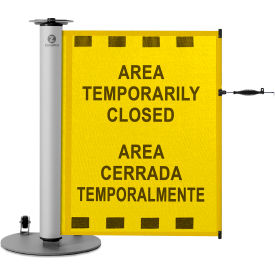 Single Mobile Stand, Mesh PrePrinted Yellow