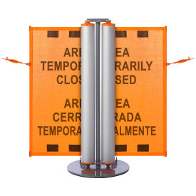 Dual Mobile Stand, Mesh PrePrinted, Orange