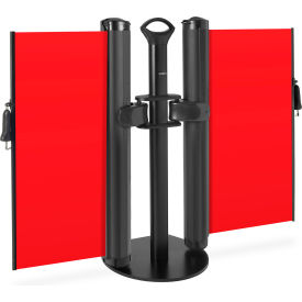 Plus Dual Mobile Stand, Industrial Hook, Blank Red