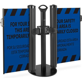 Plus Dual Mobile Stand, Push-Through Latch, PrePrinted Blue