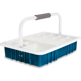 ABS Plastic Tray with Handle, 13mm, Teal, 1/Pack