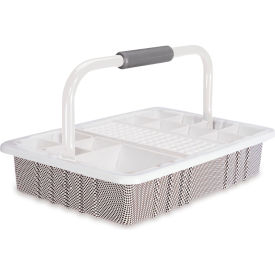 ABS Plastic Tray with Handle, 17mm, Black/White, 1/Pack
