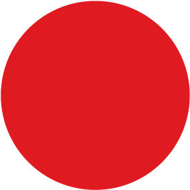 Dot Labels, 1" Dia., Red, 1000/Pack