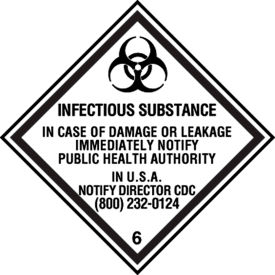 Hazardous Package Contents Labels, 4" x 4", White/Black, 250/Pack