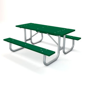 6' Recycled Plastic Picnic Table, Green