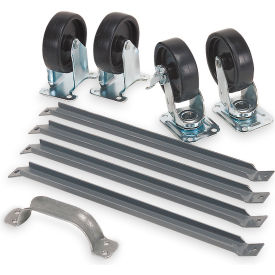 Mobile Kit For Steel Cabinet Rack, 4"W x 4"H