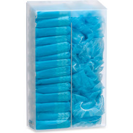 Cap and Shoe Cover Dispenser, 2 Compartments, 12-3/8"W x 5-5/8"D x 21"H, Clear