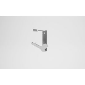 Wall Mount Coat Hook, 3-15/16"W x 3-11/16"D x 5-3/16"H, Silver with Clear Coat Finish