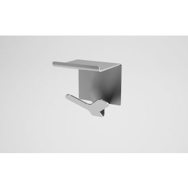 Wall Mount Coat Hook, 4"W x 3-11/16"D x 5-1/4"H, Silver with Clear Coat Finish