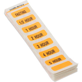 Paper GTT Tablet Labels, 1-1/2" x 1/2", White/Orange, 50/Pack