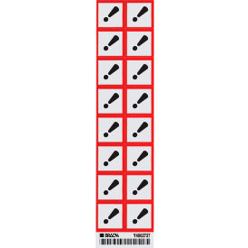 Vinyl GHS Acute Toxic Labels, 1" x 1", White/Black/Red, 16/Pack