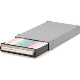 Cassette Storage Drawer & Labels, 15-7/8" x 9-1/8" x 2-1/8", Multi-Color
