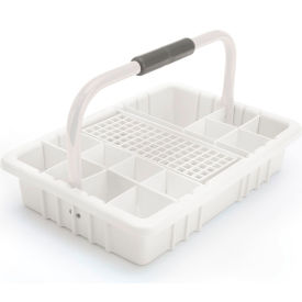 Tray with Handle for 17mm Tube Rack, White