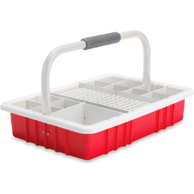Tray with Handle for 17mm Tube Rack, Red