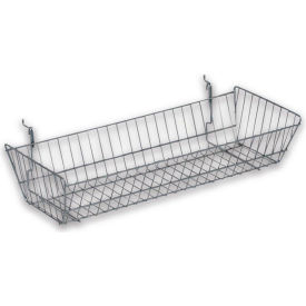 LabWall Wire Bin, 12"D x 24"W x 5"H, Gray
