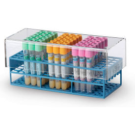 Acrylic Tube Rack Cover, 4-1/4"W x 2-3/4"H, Single, Clear
