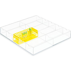 Acrylic Tube Rack Cover, 4-1/4"W x 2-3/4"H, Clear