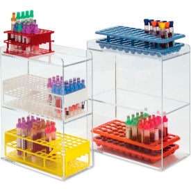 4" Vertical Tube Rack Organizer, Clear