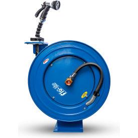 Retractable Water Hose Reel w/o Nozzle, 3/4" x 50', Blue