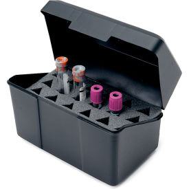 Plastic Box with Foam Tube Rack, Black