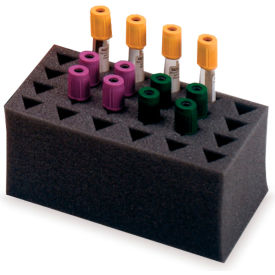 Acrylic Universal Foam Tube Rack, Holds 24 Tubes, 6-3/4"W x 2-3/4"H, Clear, 2/Pack
