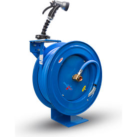 Rubber Water Hose Reel 5/8" x 50', Blue