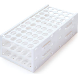 T-Rack Tube Rack for 16mm Tubes, 50-Place, White