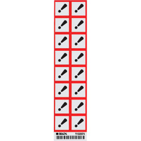 Paper GHS Acute Toxic Labels, 1" x 1", White/Black/Red, 16/Pack