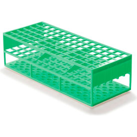 Acetal Resin Tube Rack for 13mm Tubes, Green, Pack of 2