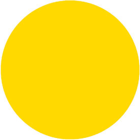 Dot Labels, 1/2" Dia., Yellow, 1000/Pack