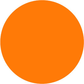 Dot Labels, 3/4" Dia., Orange, 1000/Pack