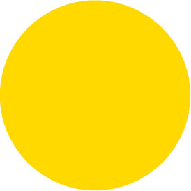 Dot Labels, 3/4" Dia., Yellow, 1000/Pack