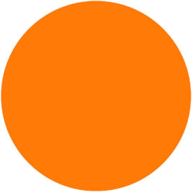 Dot Labels, 1/2" Dia., Orange, 1000/Pack