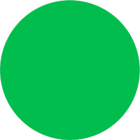 Dot Labels, 1/2" Dia., Green, 1000/Pack