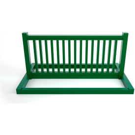 6' Double Sided Recycled Plastic Bike Rack, 6 to 10 Bike Capacity, Green