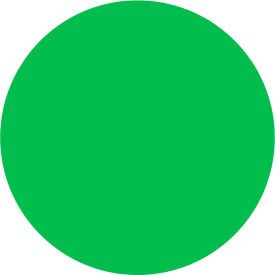 Dot Labels, 1" Dia., Green, 1000/Pack