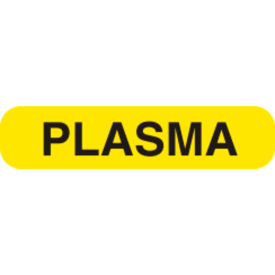 Chemistry Labels, Plasma, 1-5/8" x 3/8", Yellow, 1000/Pack