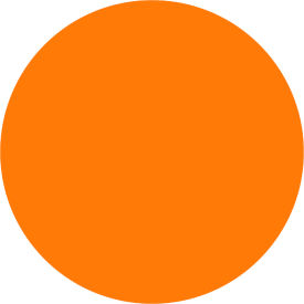 Dot Labels, 1" Dia., Orange, 1000/Pack
