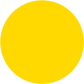 Dot Labels, 1" Dia., Yellow, 1000/Pack
