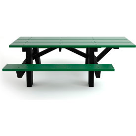 6' A Frame Recycled Plastic Picnic Table, ADA Compliant, Green