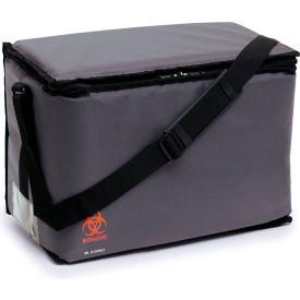 Antimicrobial Specimen Transport Tote Bag, Large, 9"W x 18"L, Gray