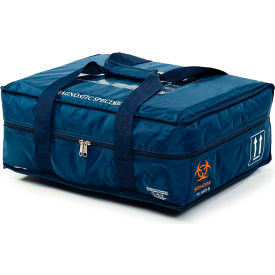 Specimen Transport Tote Bag, Short Large, 12"W x 21"L, Blue